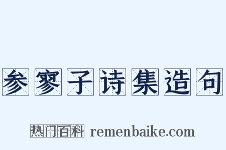 参寥子诗集造句是什么意思的图片